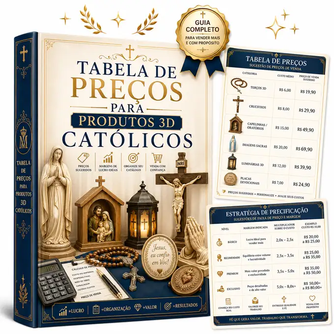 Tabla de Precios para Productos 3D Católicos